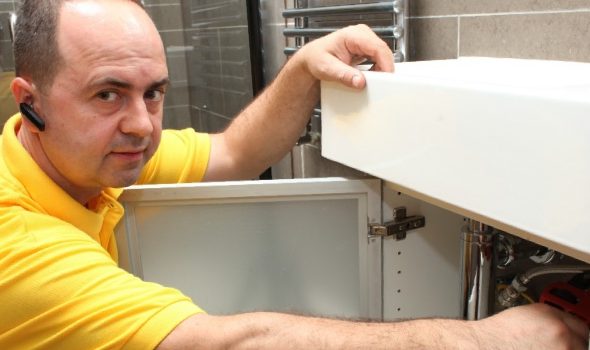 Local trustworthy plumber resolving customer's plumbing issues
