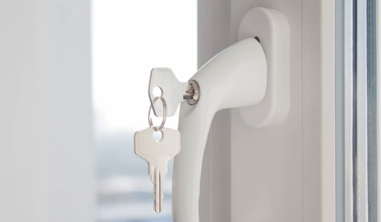 Secure uPVC window with lock