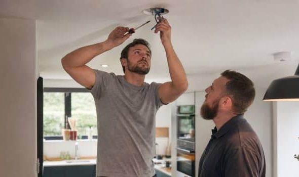 Illustration representing handyman and electrician